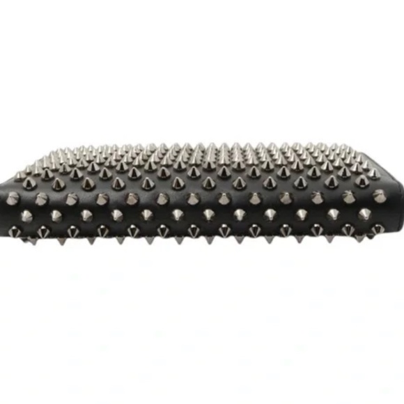 NWOT Christian Louboutin Panettone Black Studded Zip Around Wallet Rocker 🎸 - Picture 13 of 13